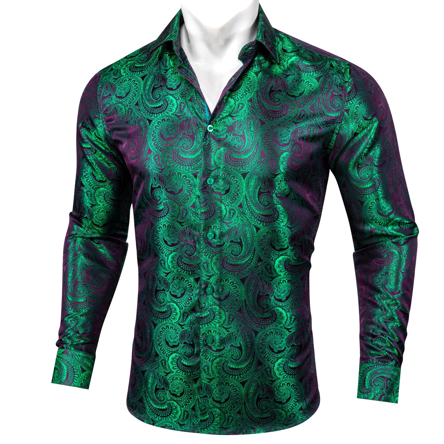 GentCrest Green Paisley Shirt - Image 9
