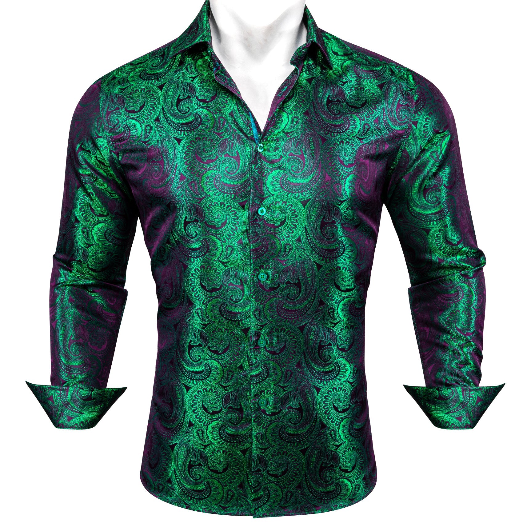 GentCrest Green Paisley Shirt - Image 10