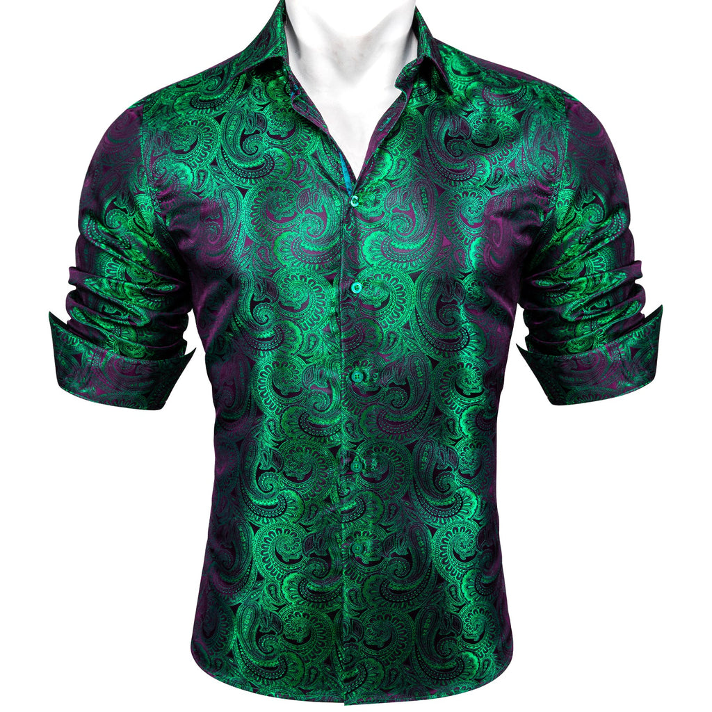 GentCrest Green Paisley Shirt - Image 8