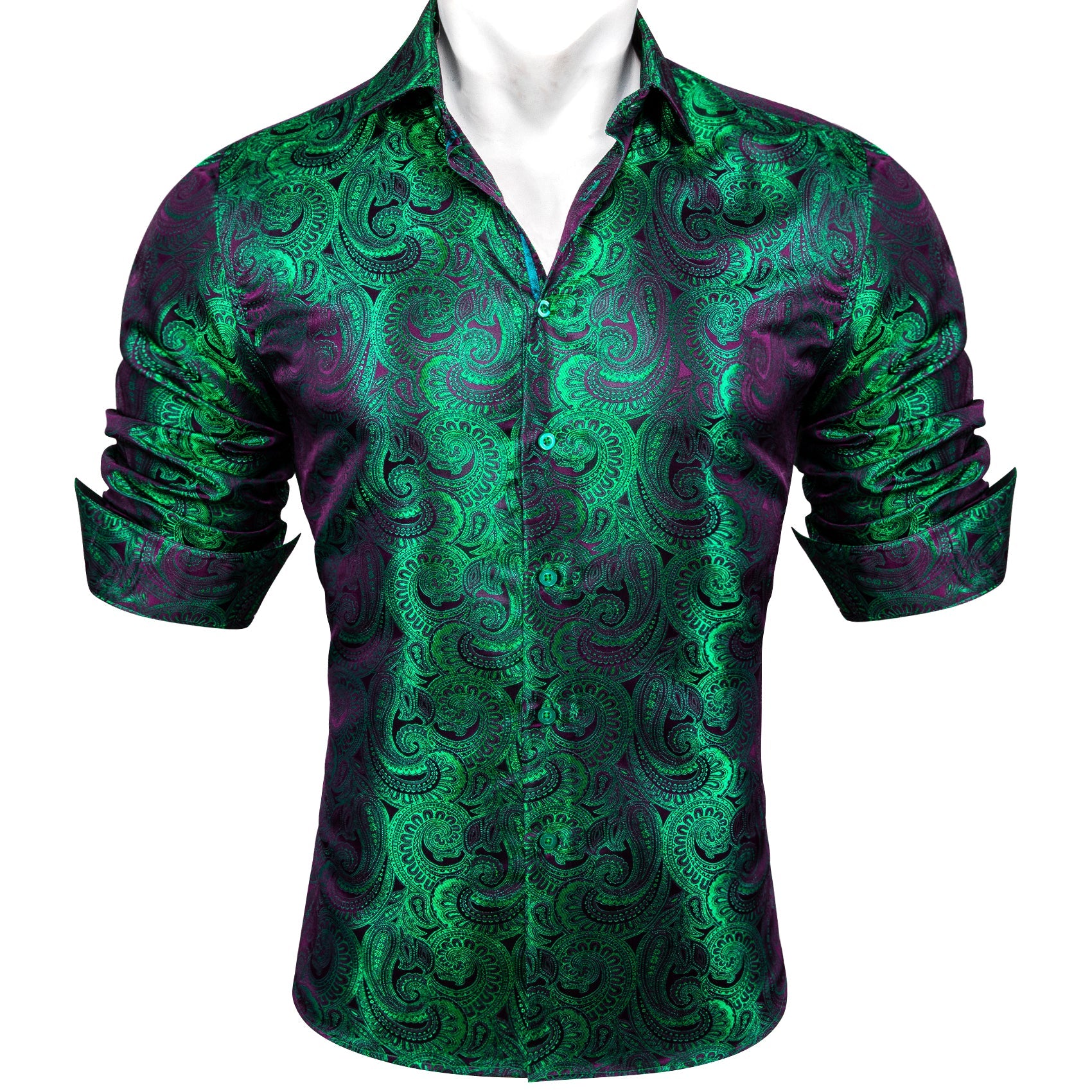 GentCrest Green Paisley Shirt - Image 8