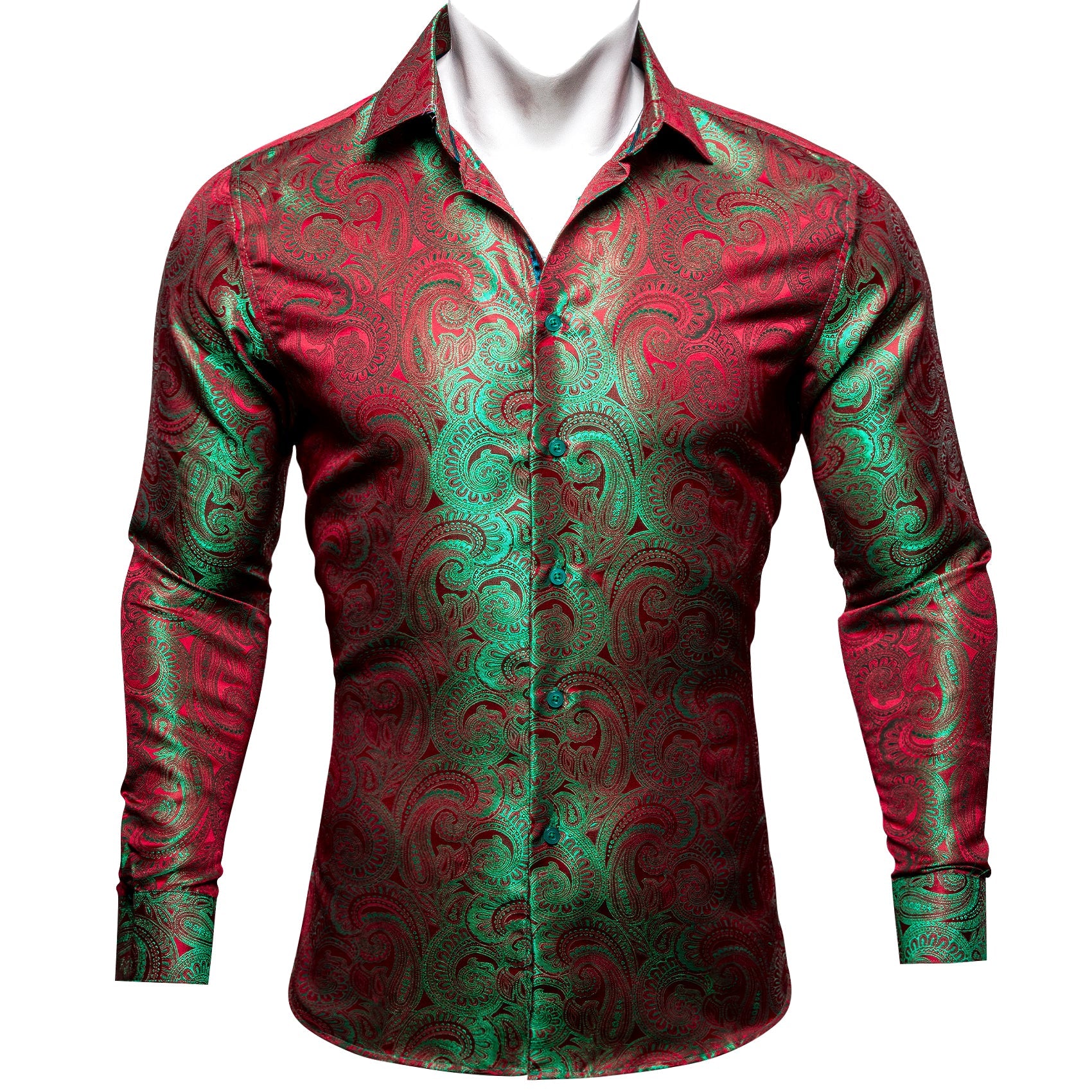 GentCrest Red Paisley Shirt - Image 7