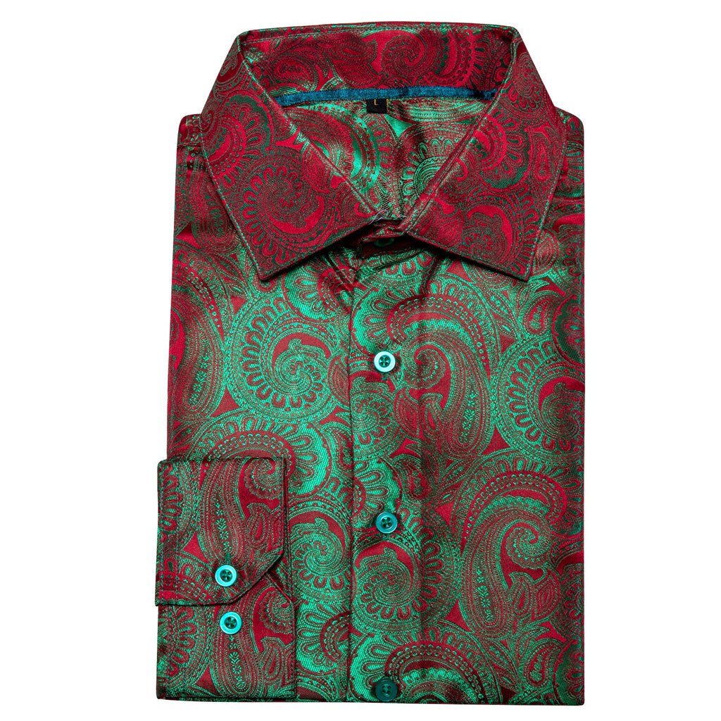 GentCrest Red Paisley Shirt - Image 5