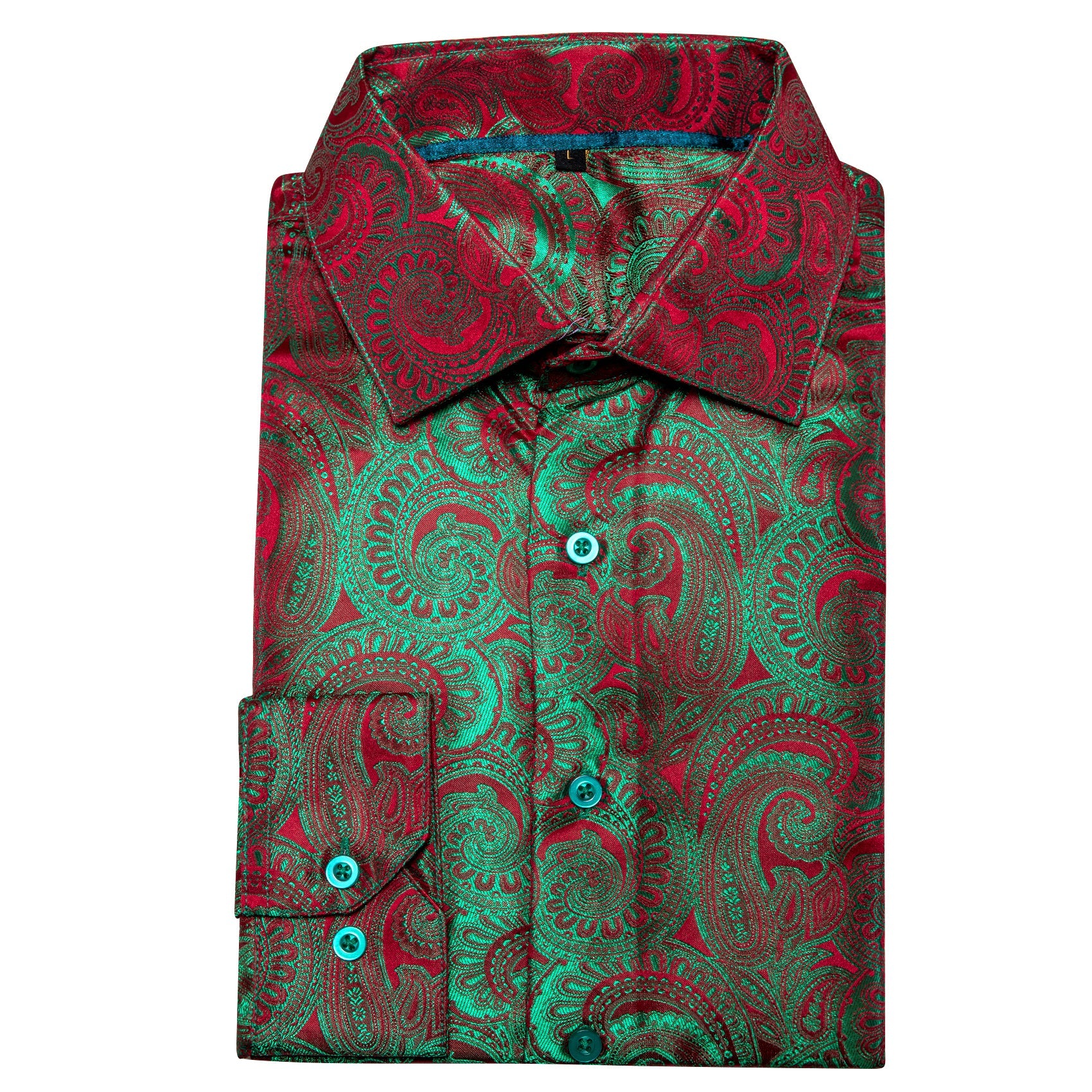 GentCrest Red Paisley Shirt - Image 5