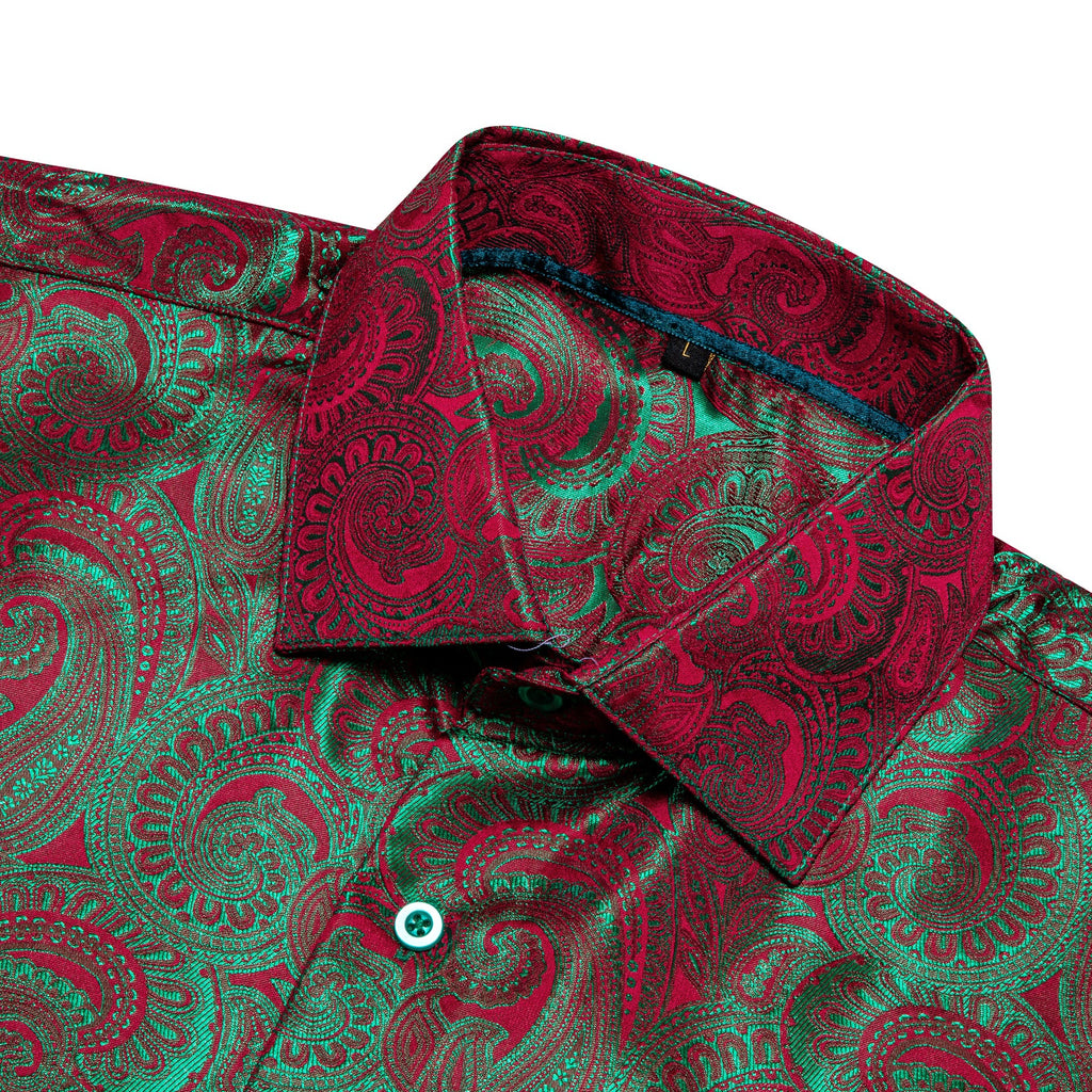 GentCrest Red Paisley Shirt - Image 4