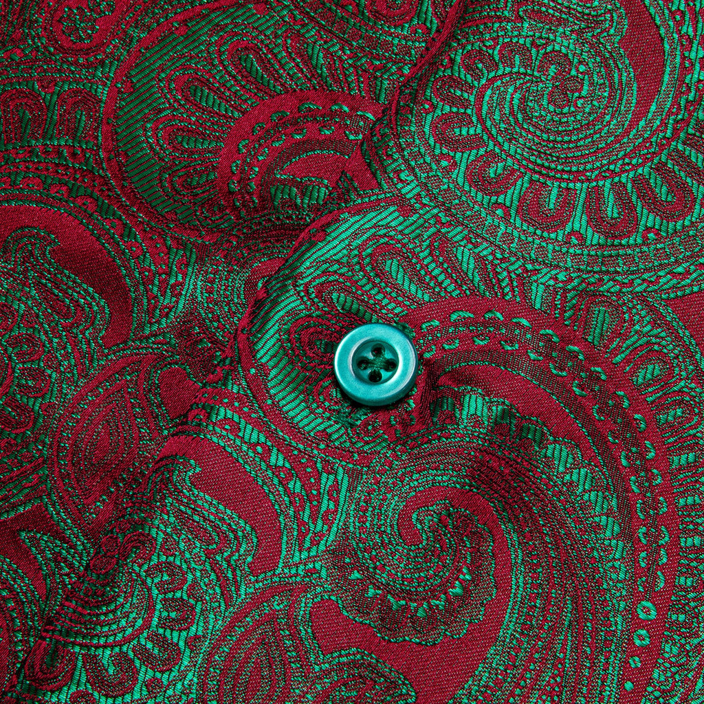 GentCrest Red Paisley Shirt - Image 6
