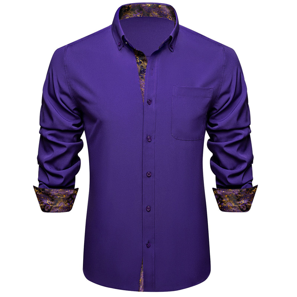 GentCrest Purple Paisley Shirt - Image 1
