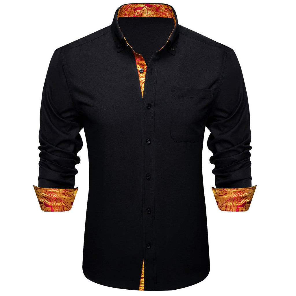 GentCrest Black Solid Shirt - Image 1