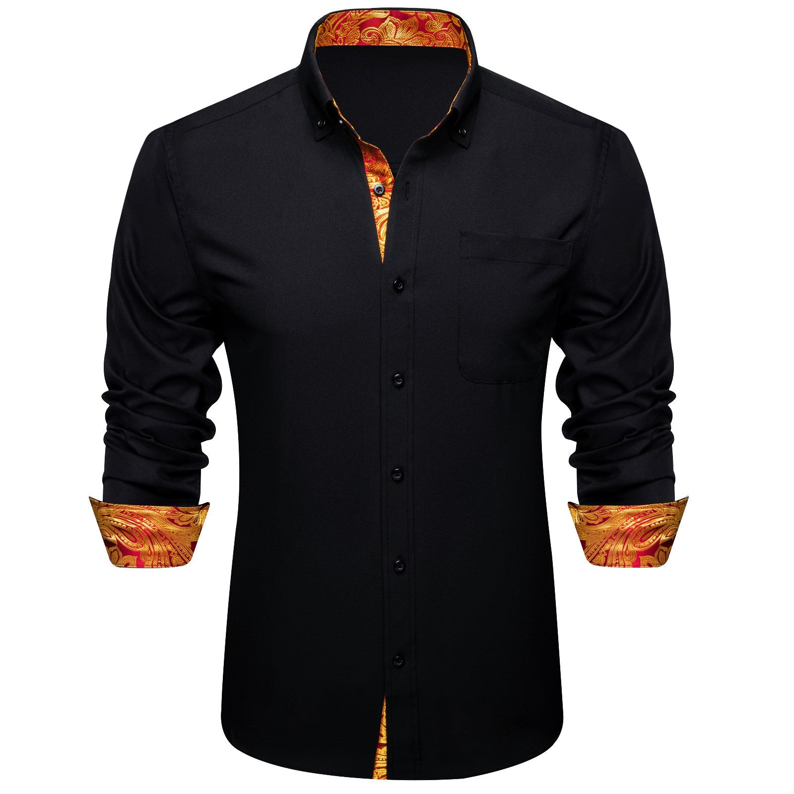 GentCrest Black Solid Shirt - Image 1