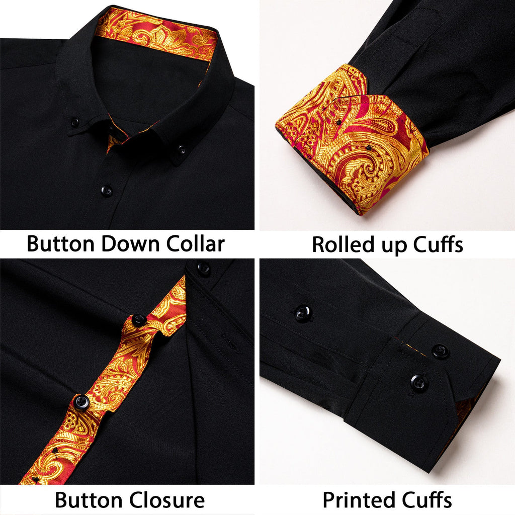 GentCrest Black Solid Shirt - Image 3