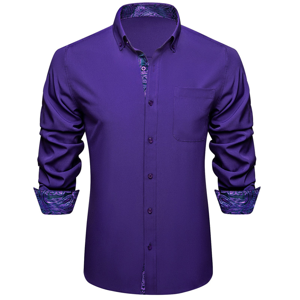 GentCrest Purple Paisley Shirt - Image 1