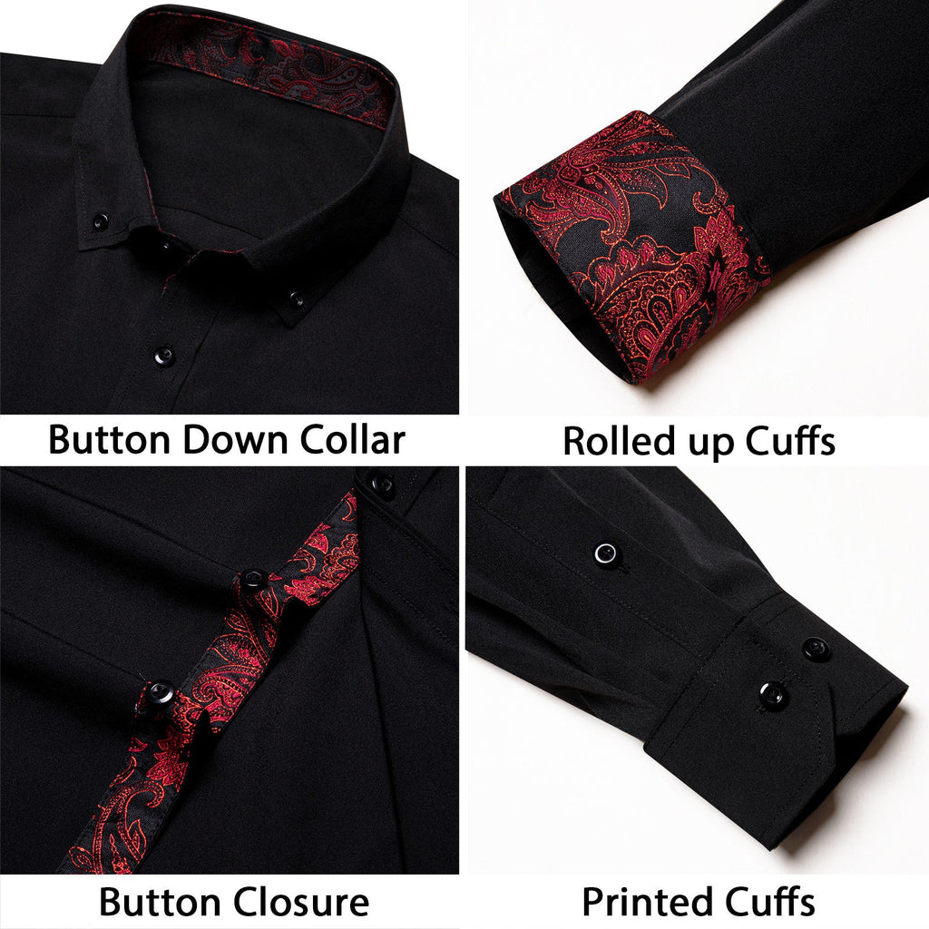 GentCrest Black Solid Shirt - Image 3
