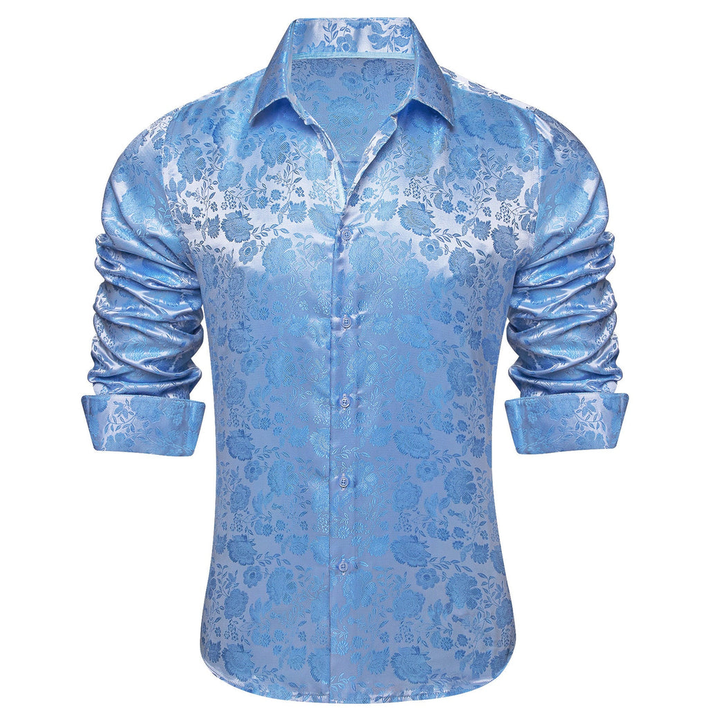 GentCrest Blue Floral Shirt - Image 1