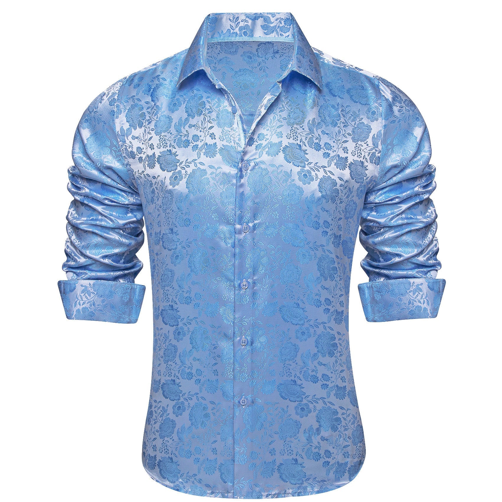GentCrest Blue Floral Shirt - Image 1