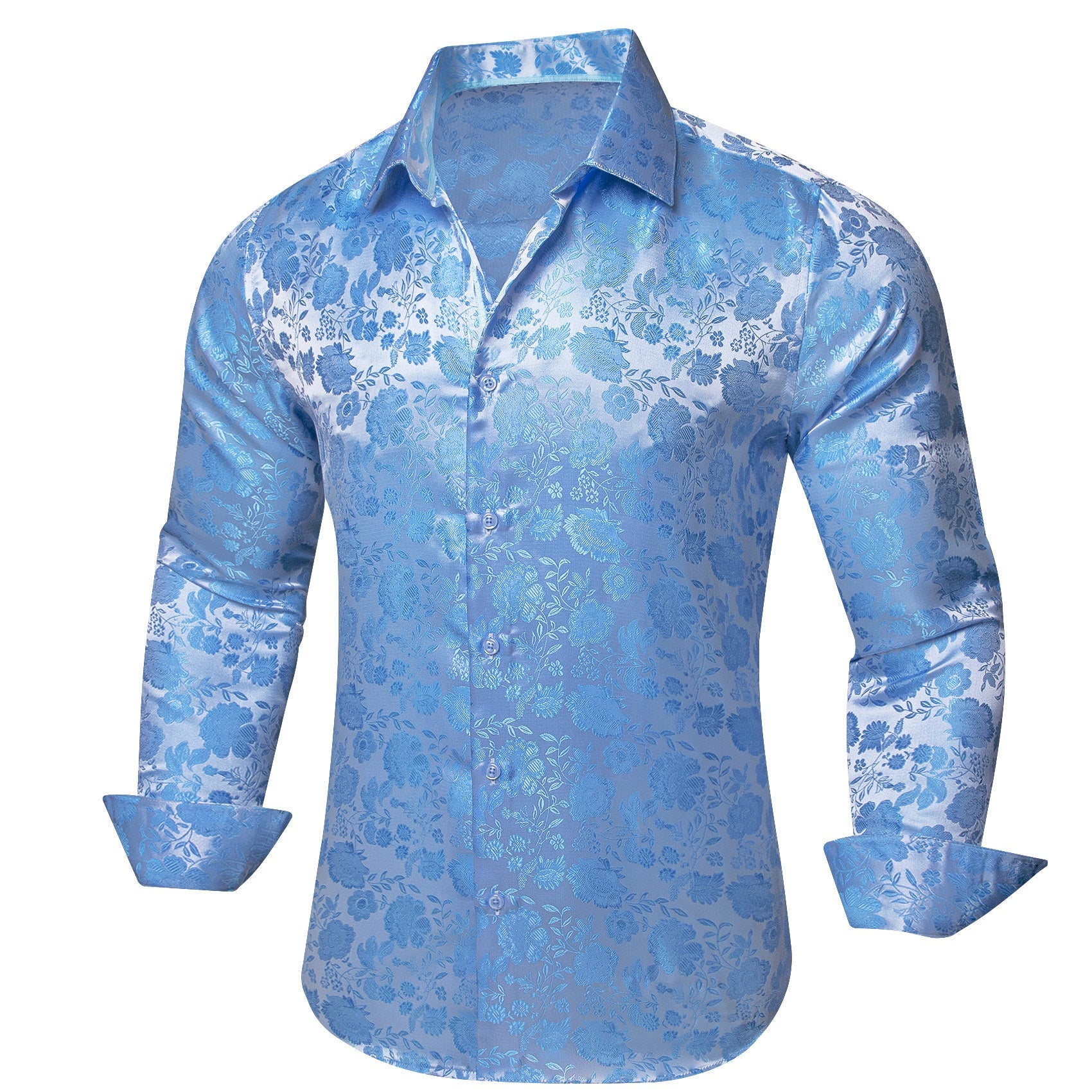 GentCrest Blue Floral Shirt - Image 3