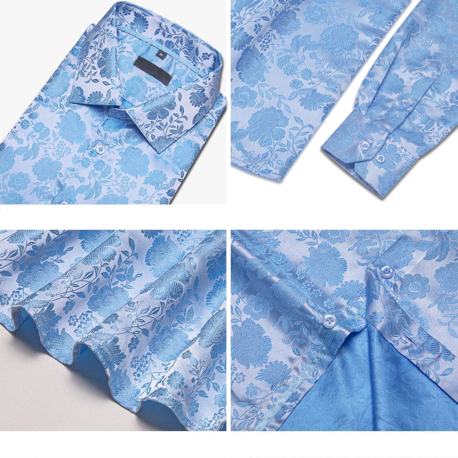 GentCrest Blue Floral Shirt - Image 5