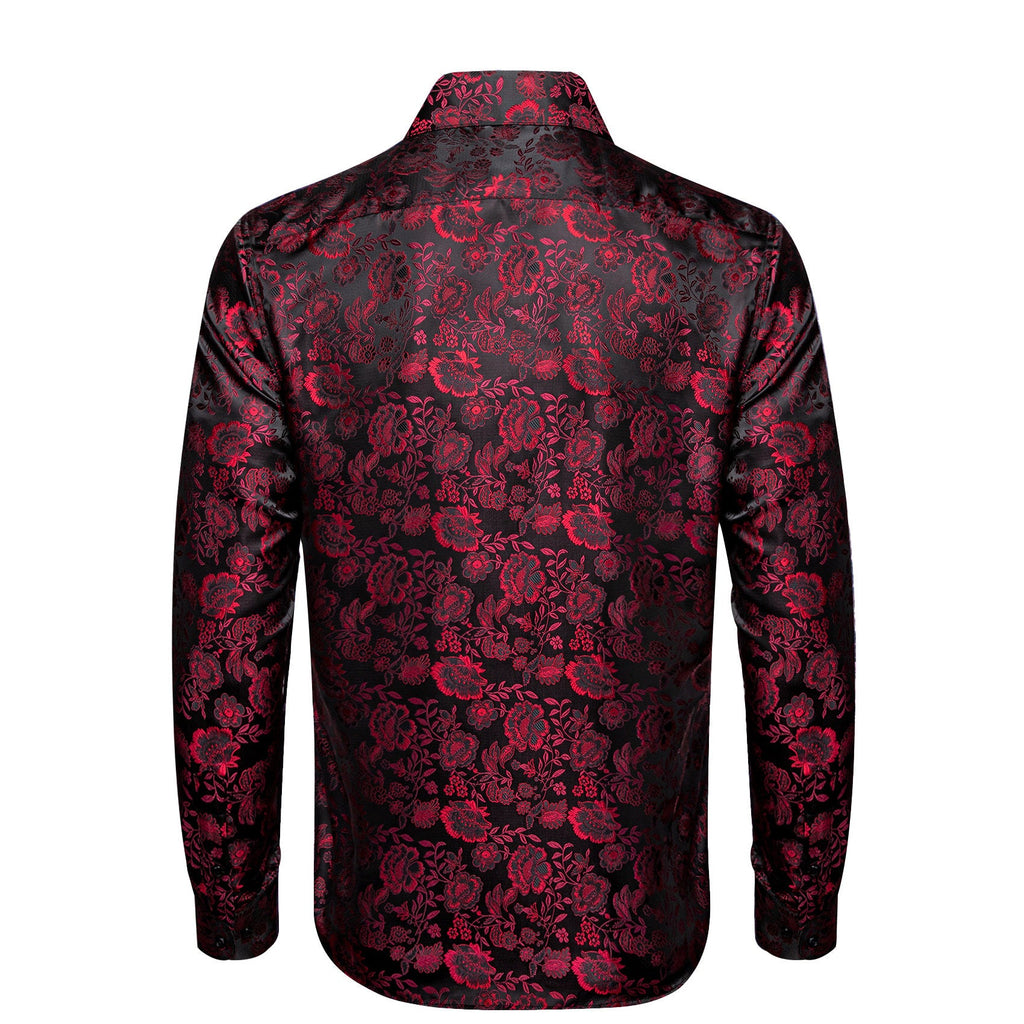 GentCrest Burgundy Floral Shirt - Image 4