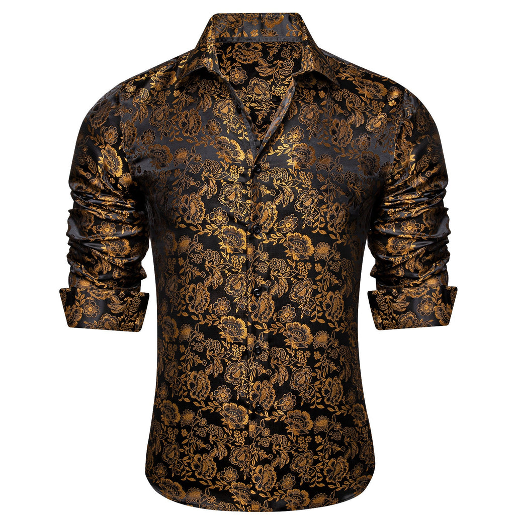 GentCrest Gold Floral Shirt - Image 1
