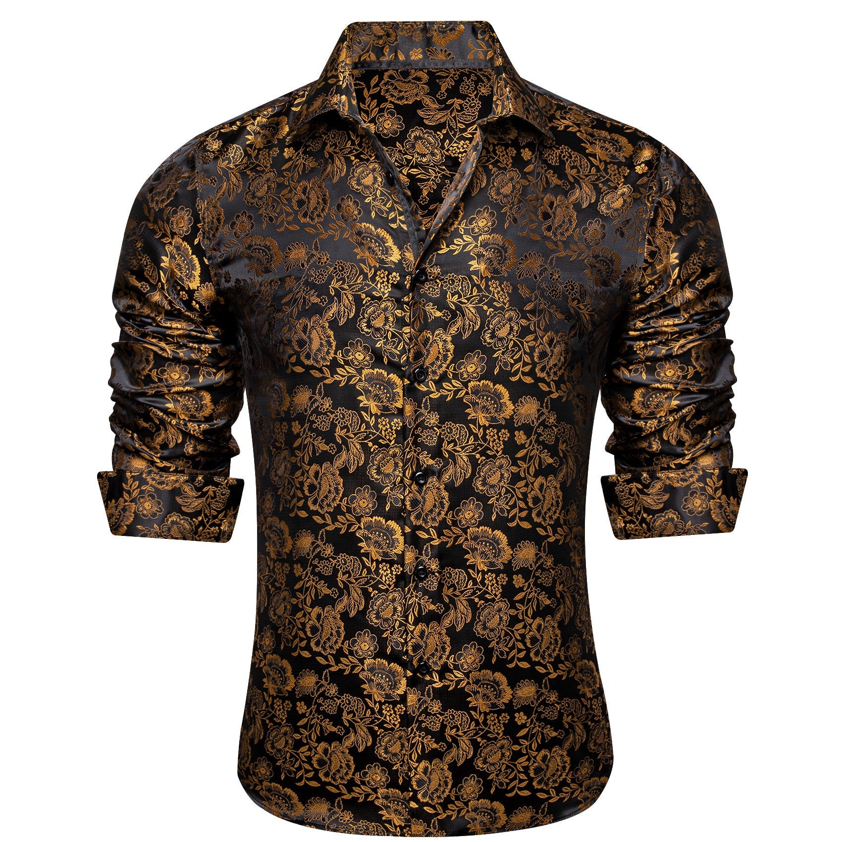 GentCrest Gold Floral Shirt - Image 1