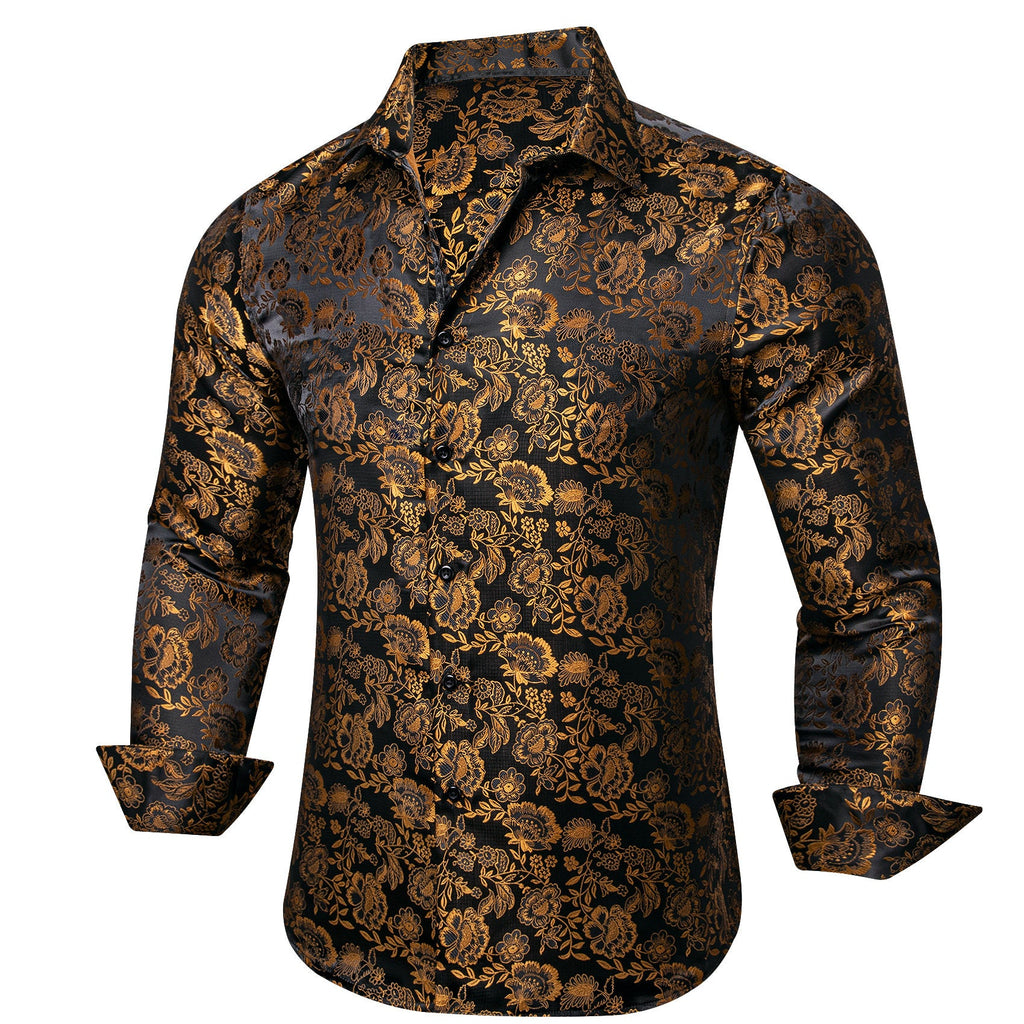 GentCrest Gold Floral Shirt - Image 3