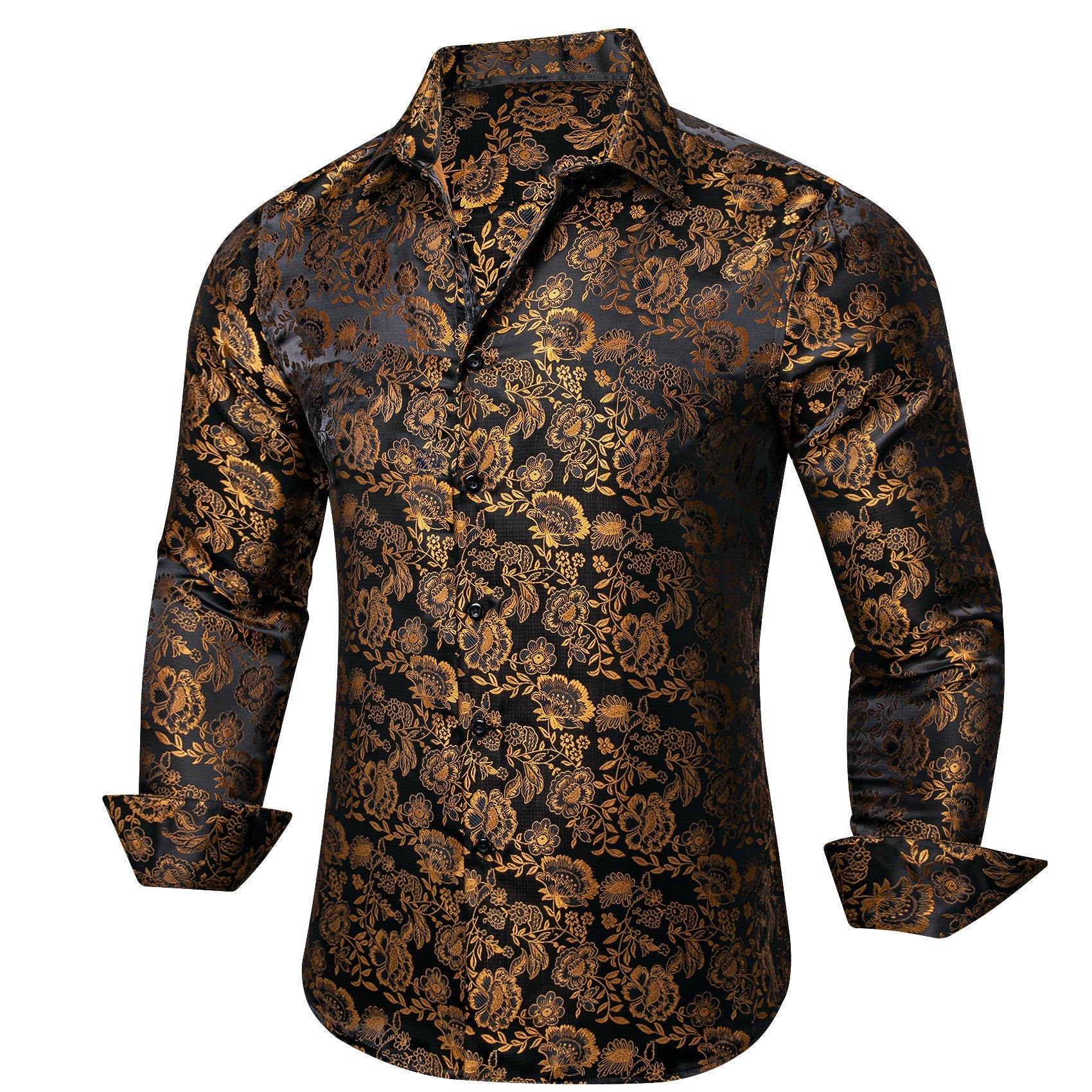 GentCrest Gold Floral Shirt - Image 3