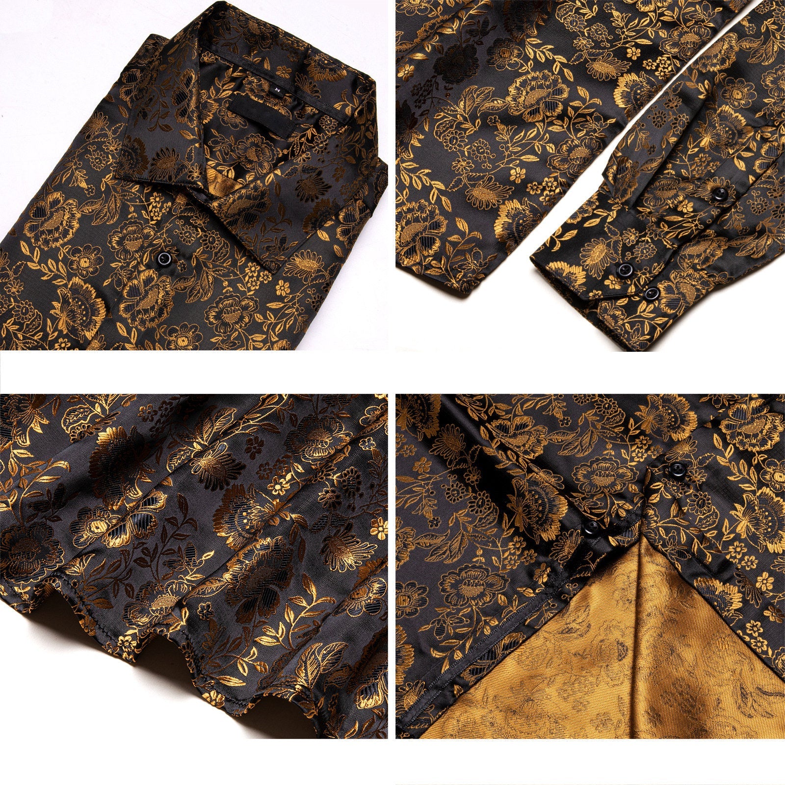GentCrest Gold Floral Shirt - Image 5