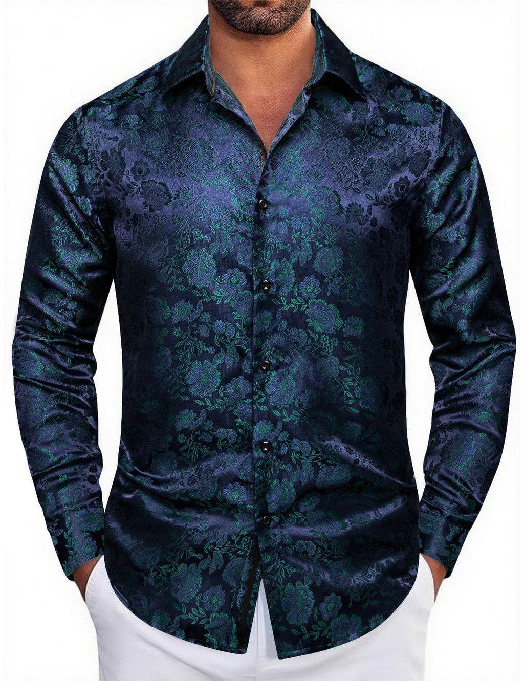 GentCrest Blue Floral Shirt - Image 2