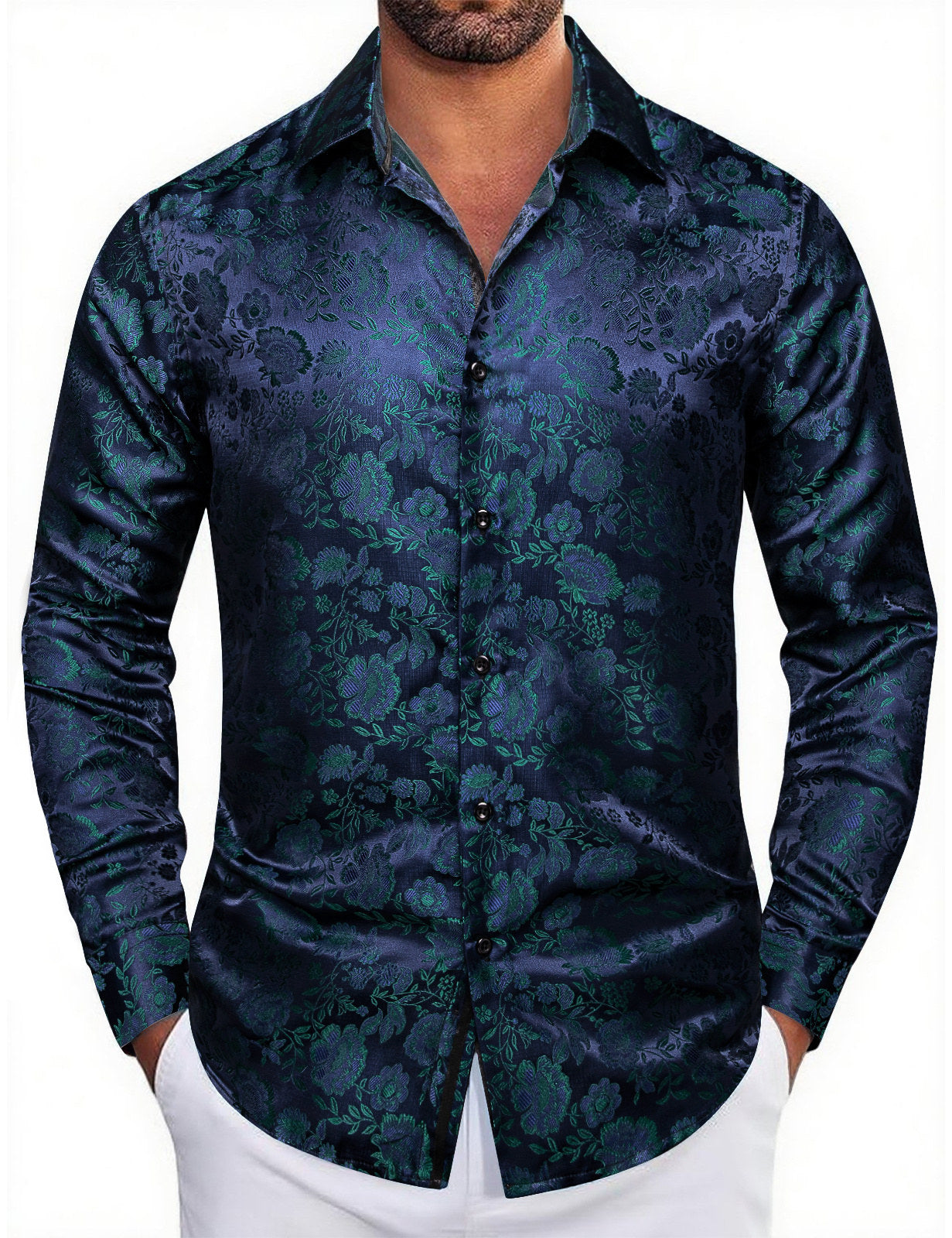 GentCrest Blue Floral Shirt - Image 2