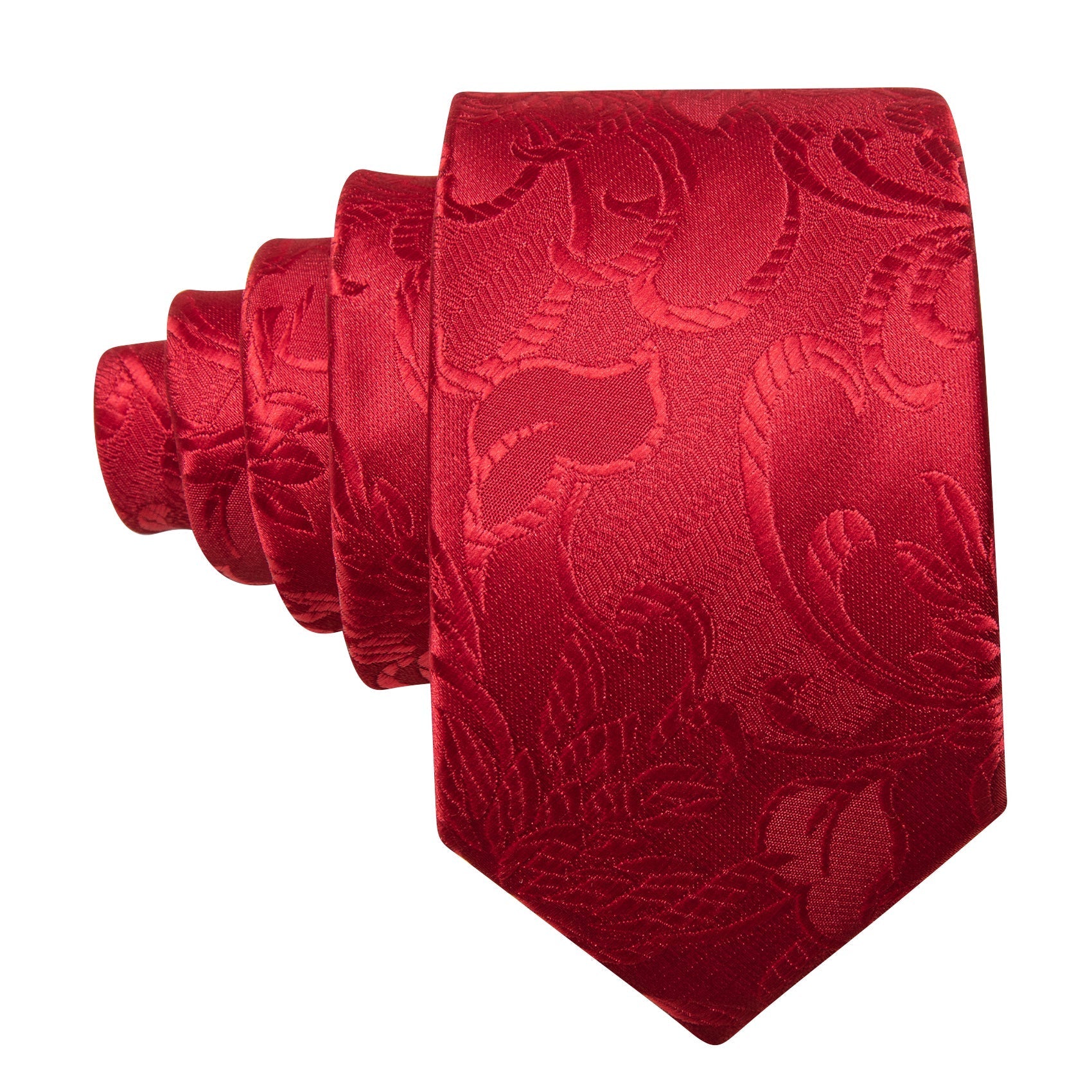 GentCrest Red Floral Tie Hanky Cufflinks Set - Image 6
