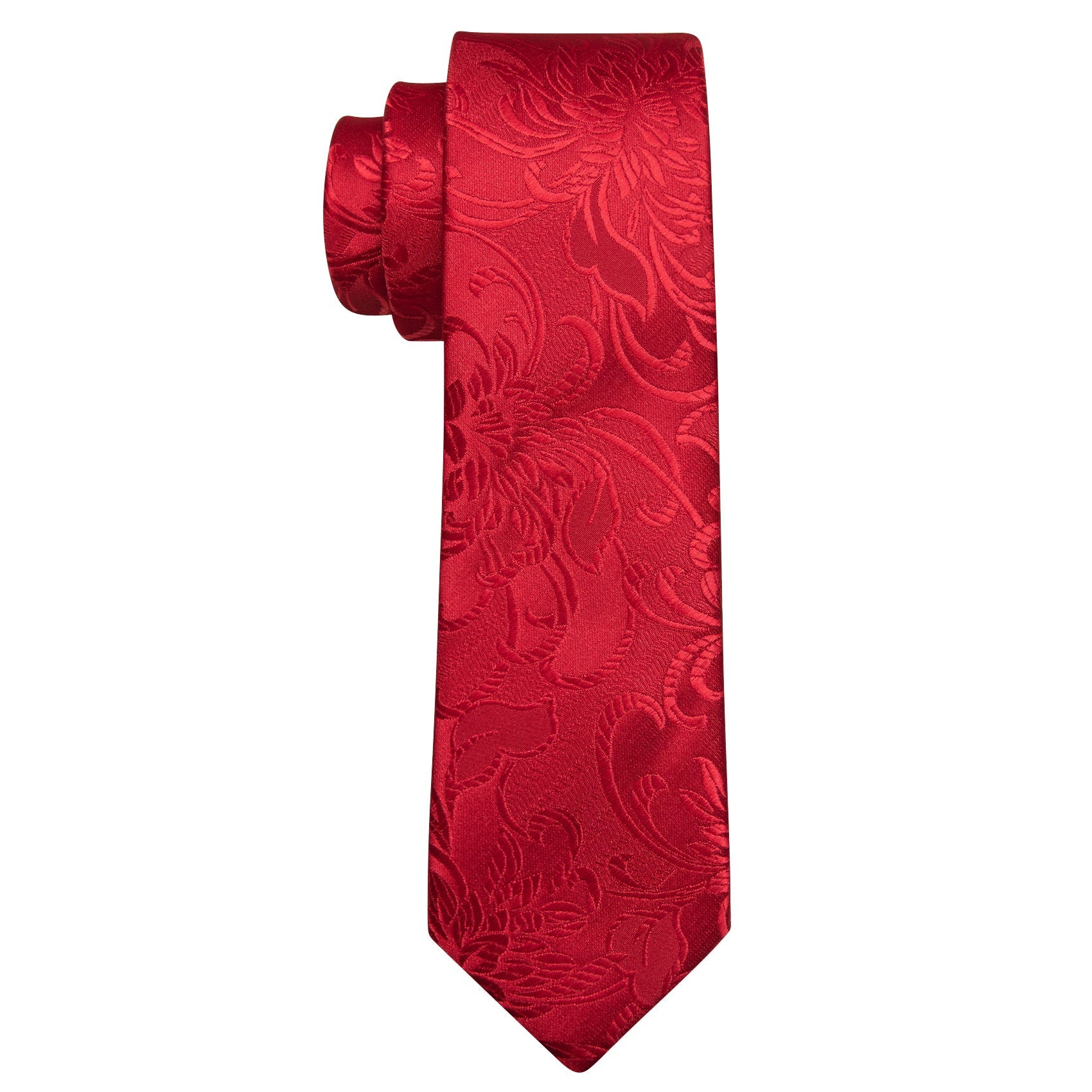 GentCrest Red Floral Tie Hanky Cufflinks Set - Image 7