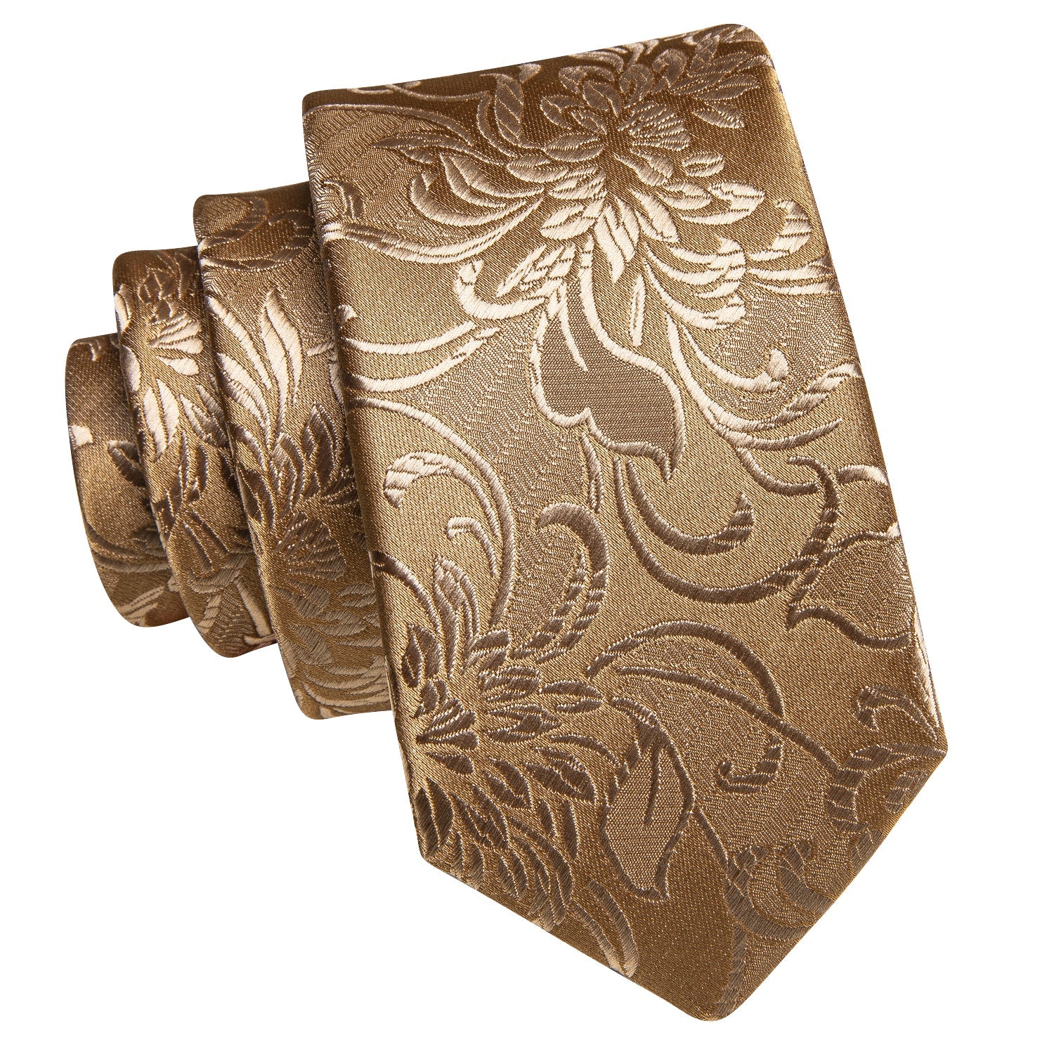 GentCrest Gold Floral Tie Hanky Cufflinks Set - Image 8