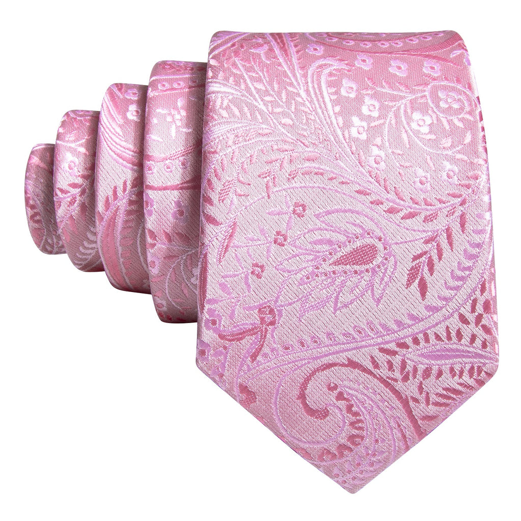 GentCrest Pink Paisley Tie Hanky Cufflinks Set - Image 4