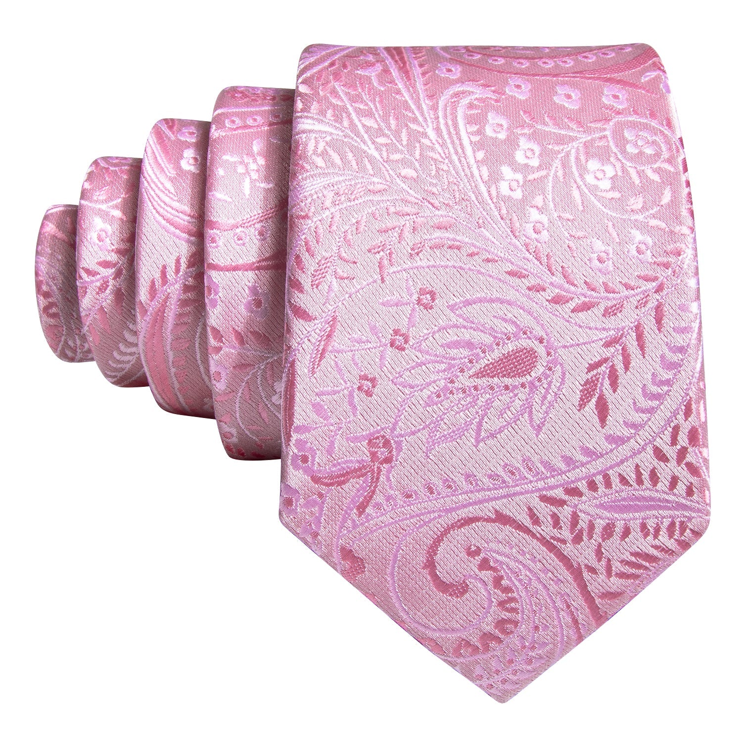 GentCrest Pink Paisley Tie Hanky Cufflinks Set - Image 4