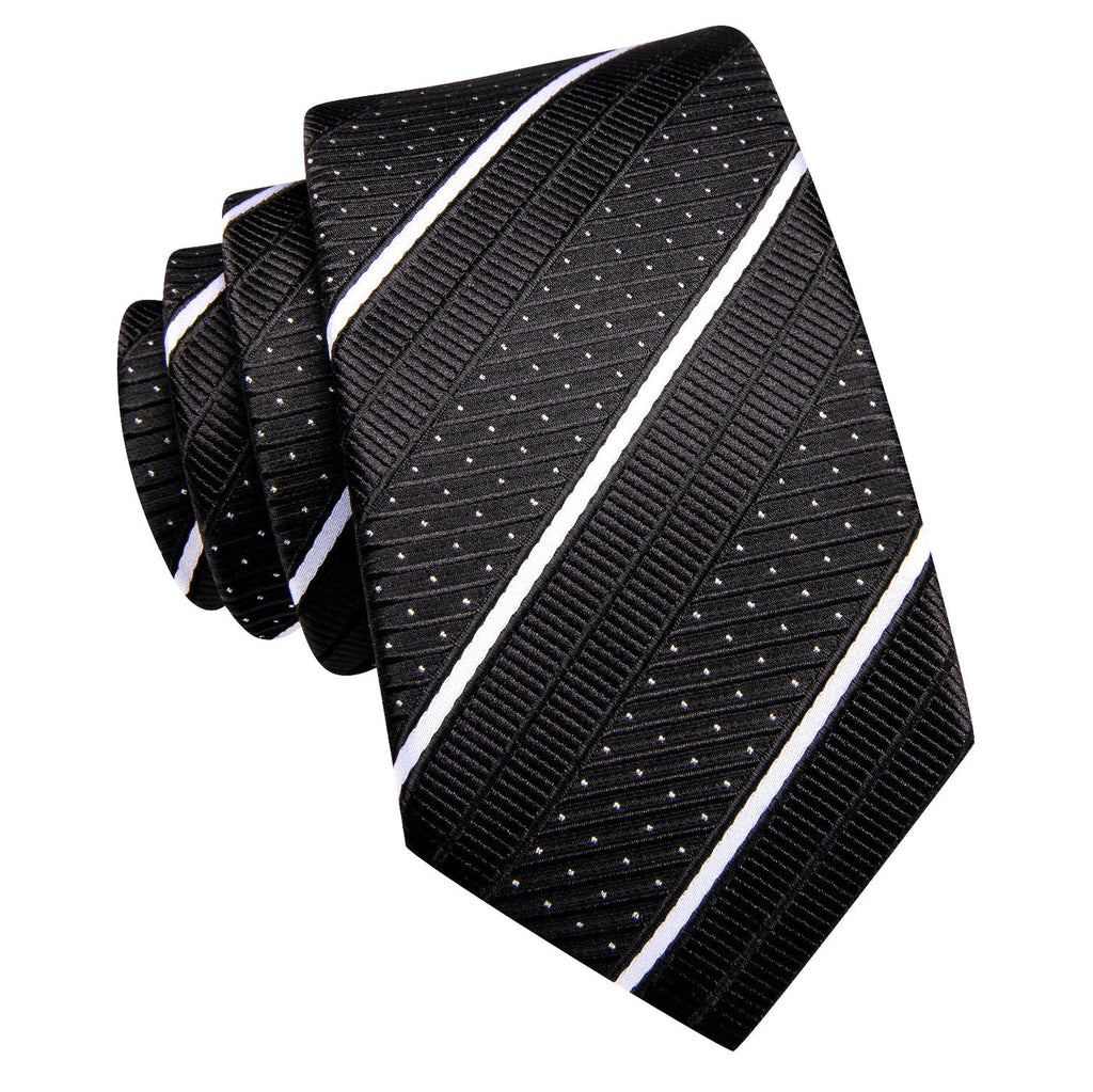 GentCrest Black Striped Tie Set - Image 3