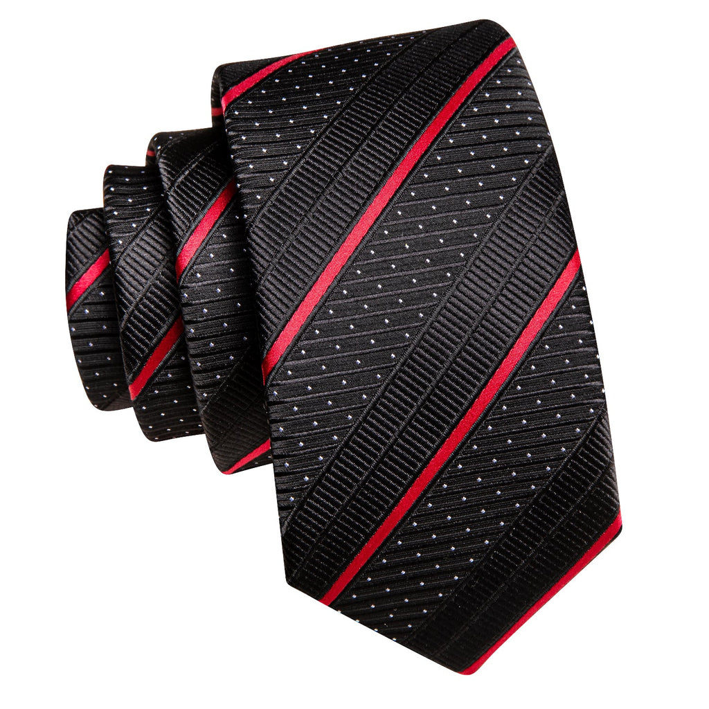 GentCrest Black Striped Tie Hanky Cufflinks Set - Image 6