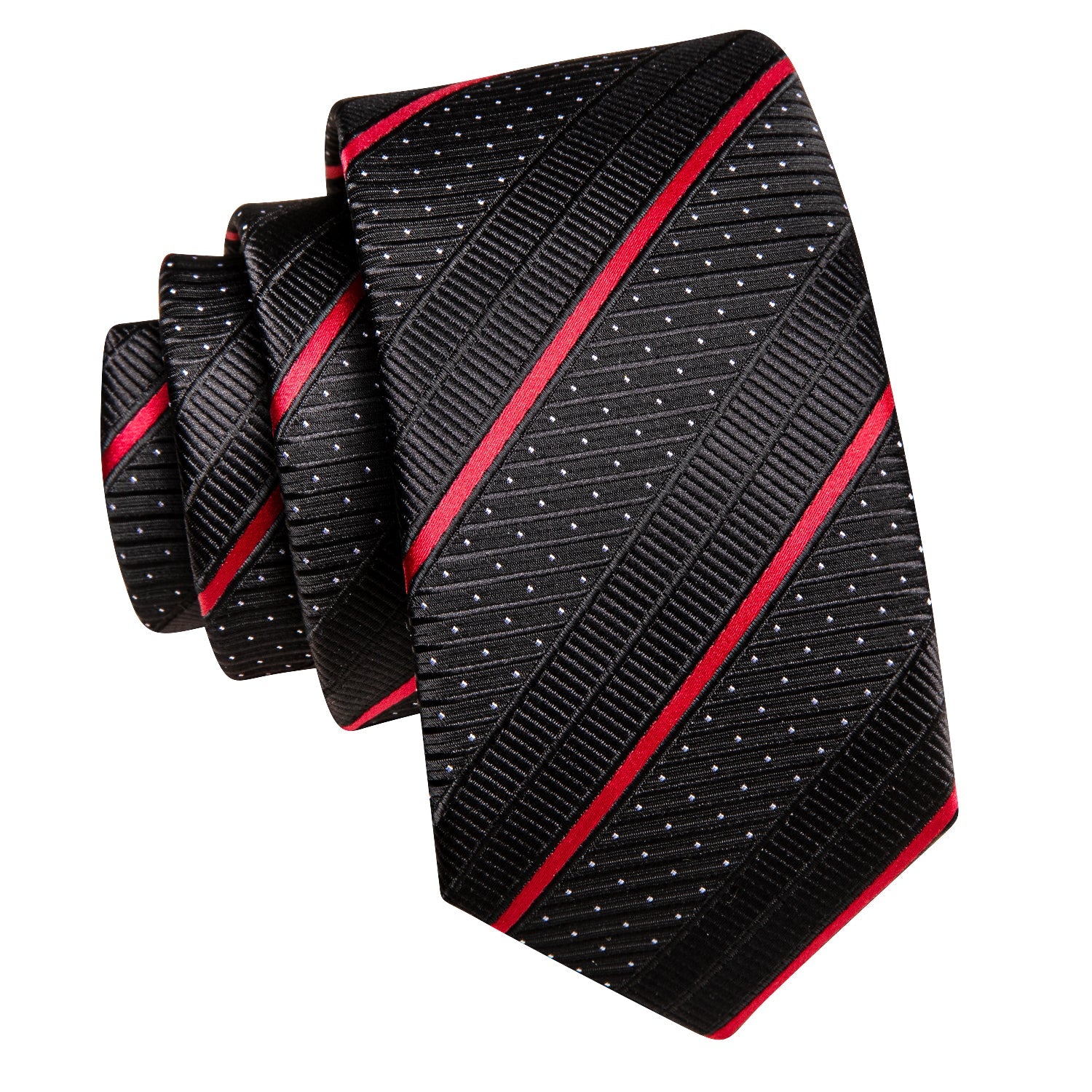 GentCrest Black Striped Tie Hanky Cufflinks Set - Image 6
