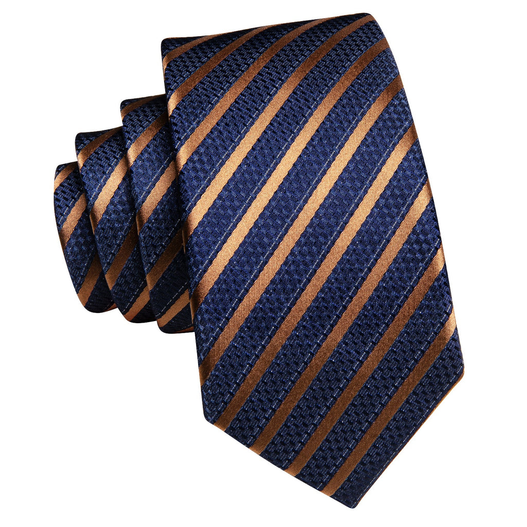 GentCrest Blue Striped Tie Hanky Cufflinks Set - Image 5