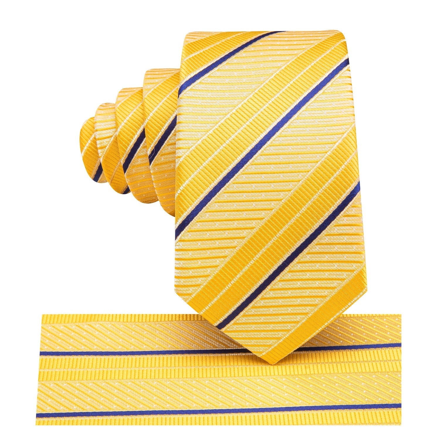 GentCrest Blue Striped Tie Hanky Cufflinks Set - Image 5