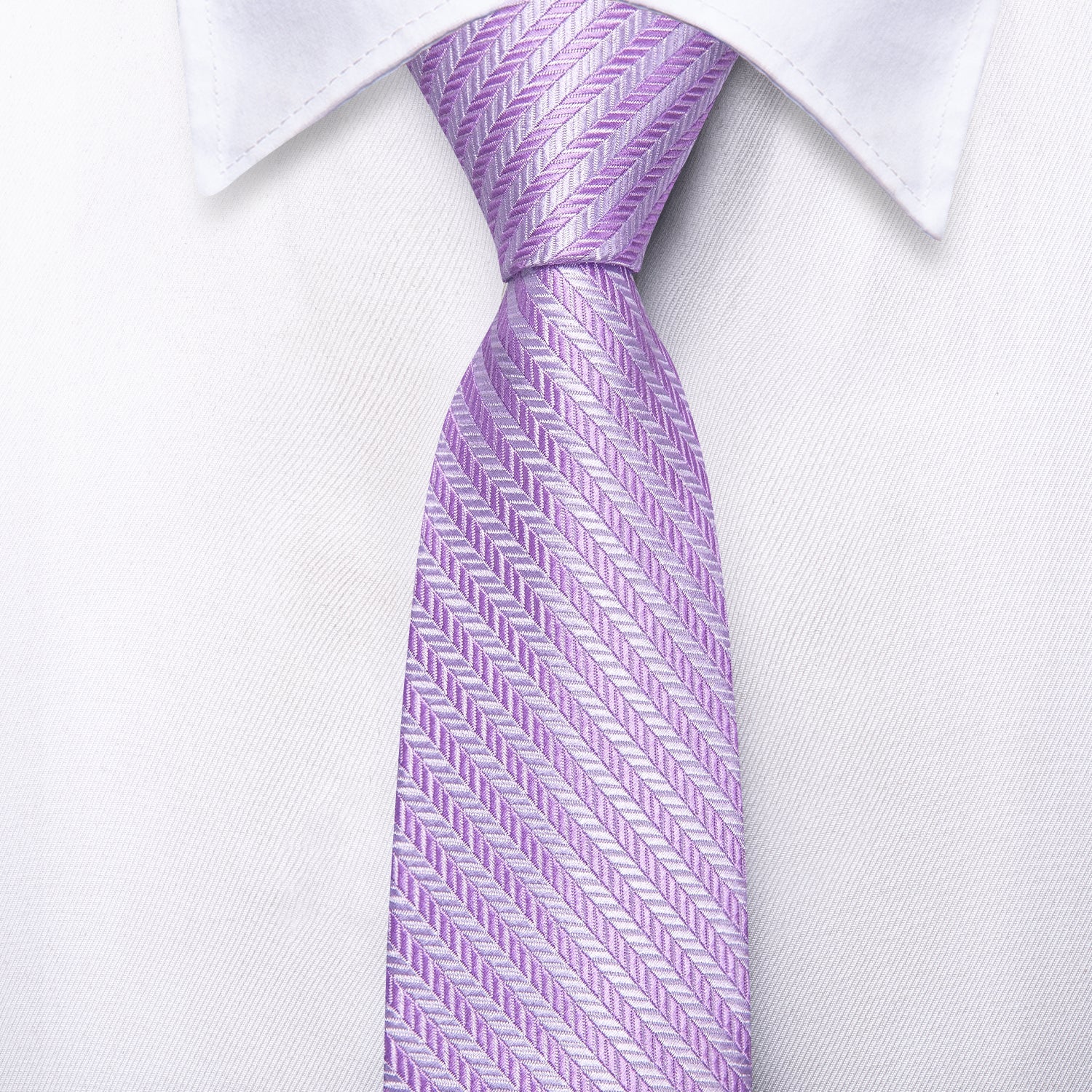 GentCrest Purple Striped Tie Hanky Cufflinks Set - Image 6
