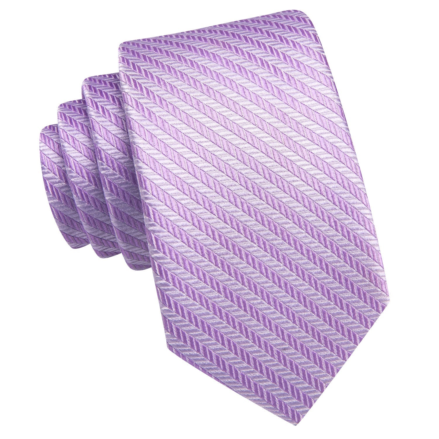 GentCrest Purple Striped Tie Hanky Cufflinks Set - Image 4
