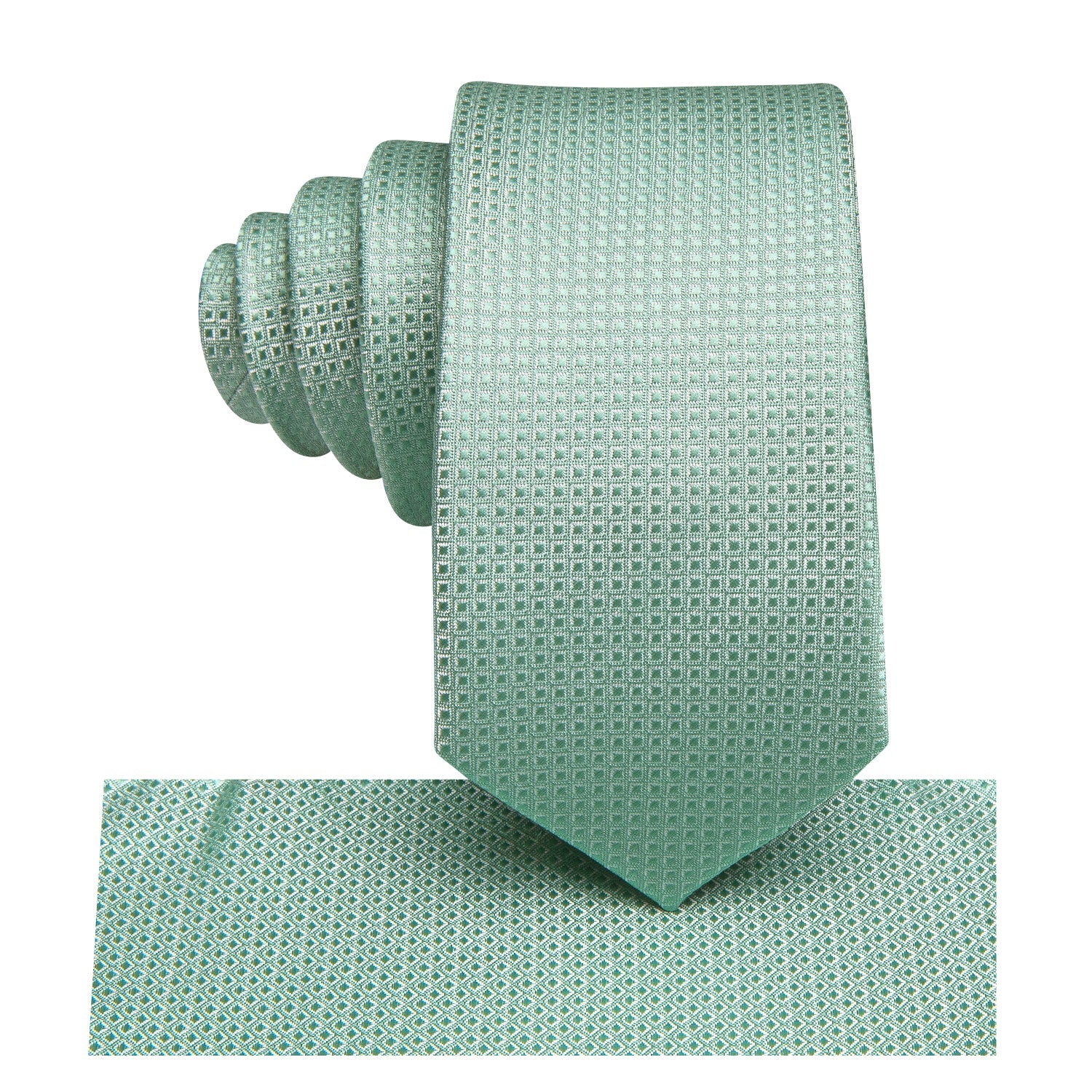 GentCrest Red Plaid Tie Hanky Cufflinks Set - Image 4