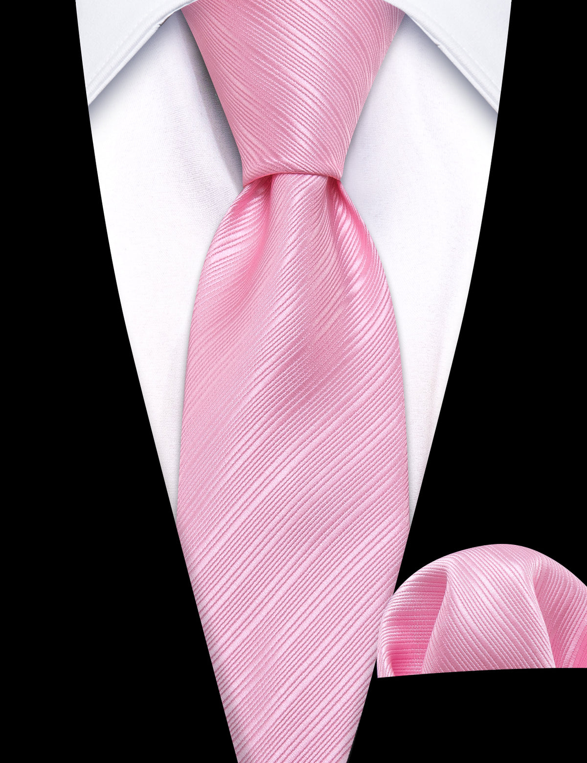 Pink Striped Children Silk Tie Set - GentCrest - View 3