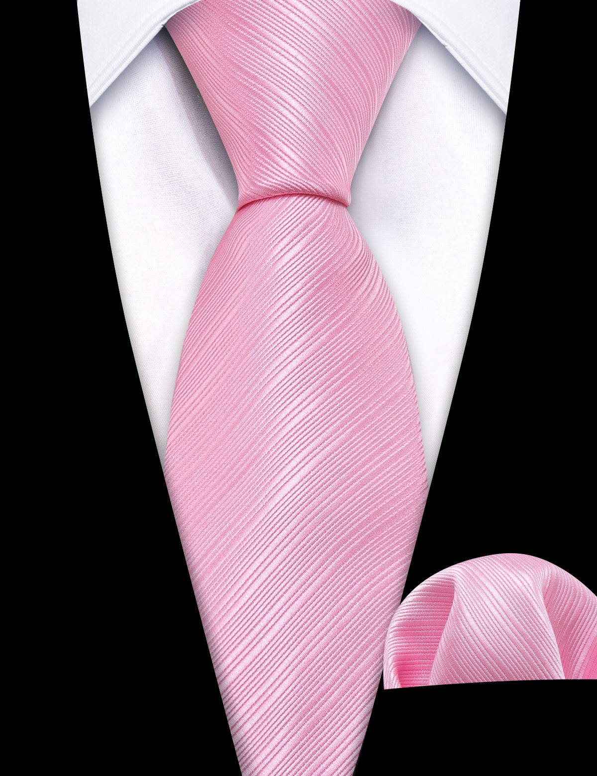 Pink Striped Children Silk Tie Set - GentCrest