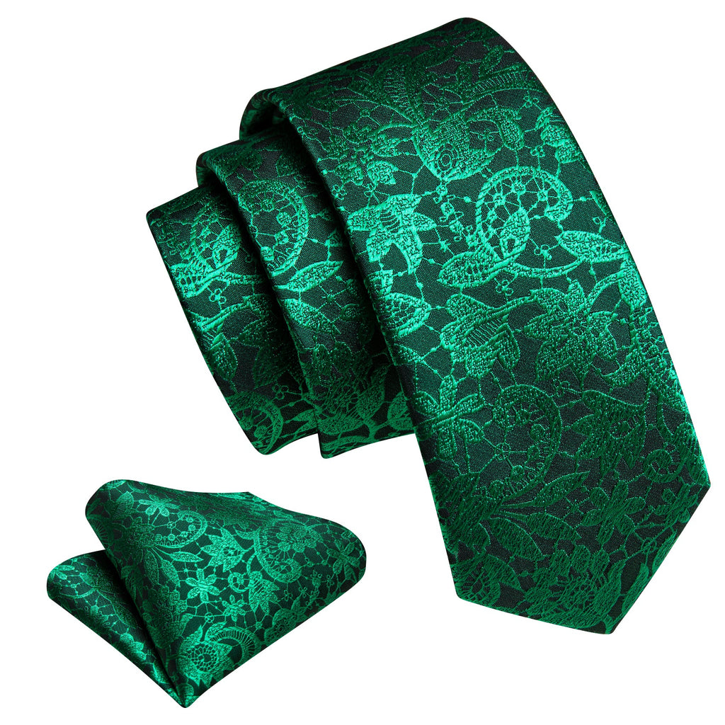 GentCrest Green Paisley Tie Hanky Cufflinks Set - Image 4