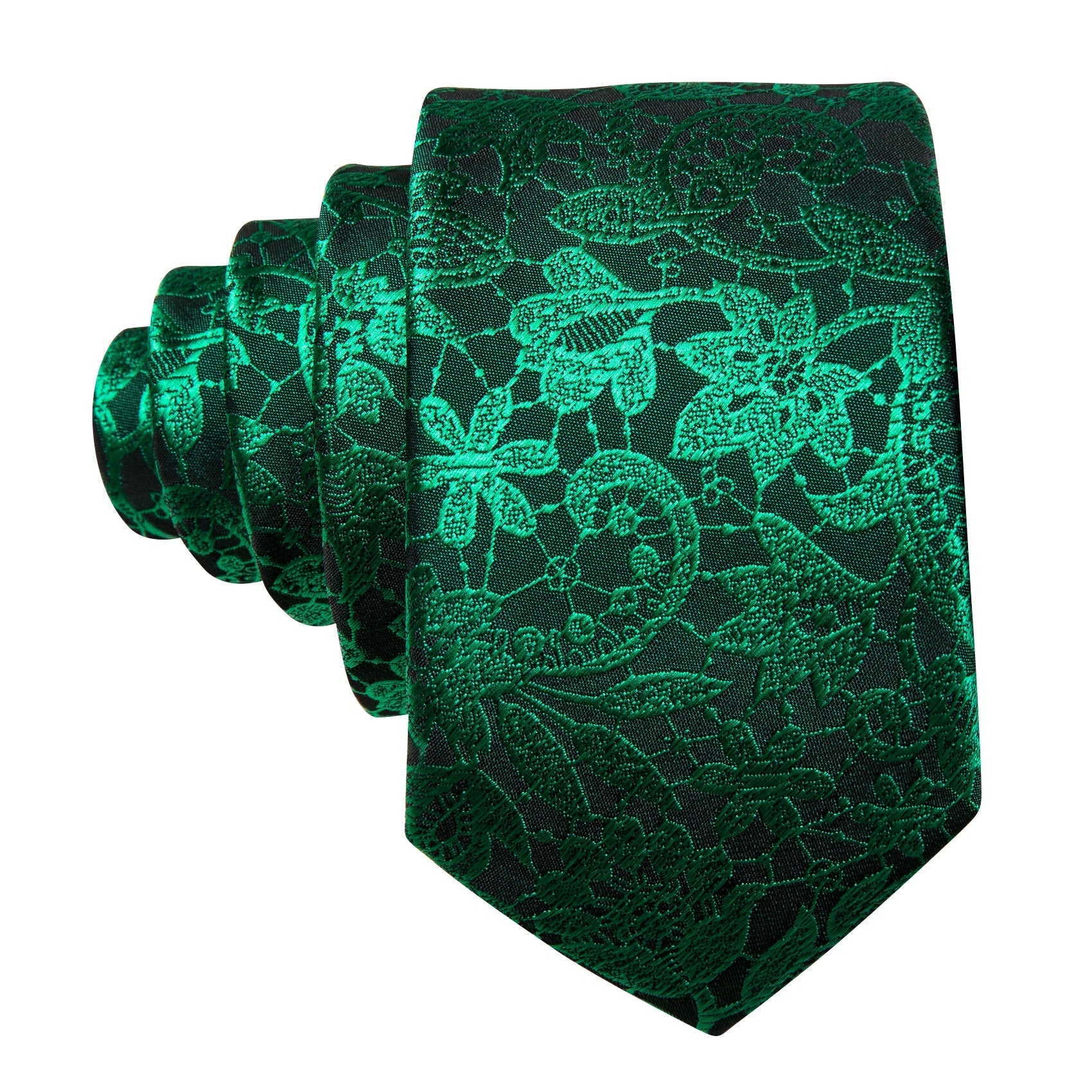 GentCrest Green Paisley Tie Hanky Cufflinks Set - Image 2