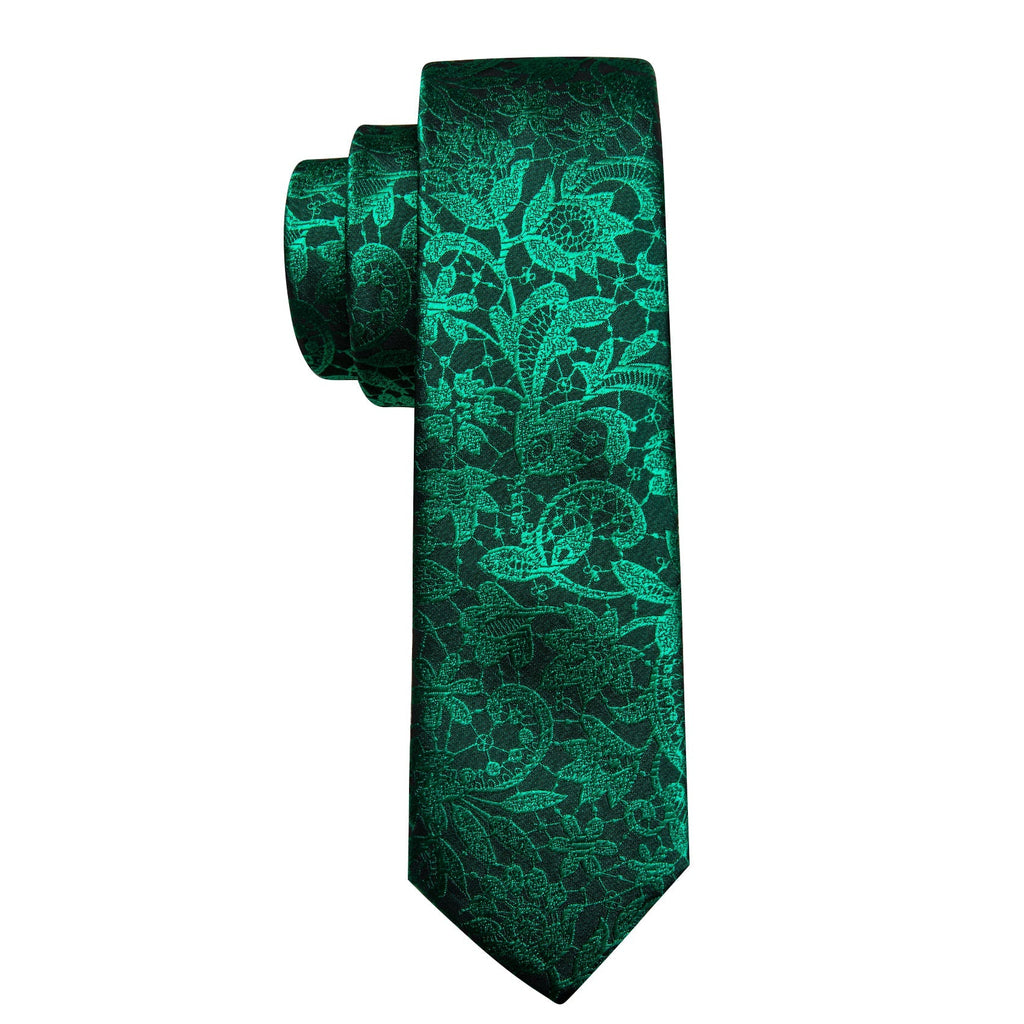 GentCrest Green Paisley Tie Hanky Cufflinks Set - Image 3