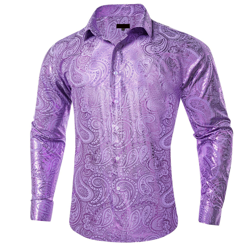 GentCrest Purple Paisley Shirt - Image 2