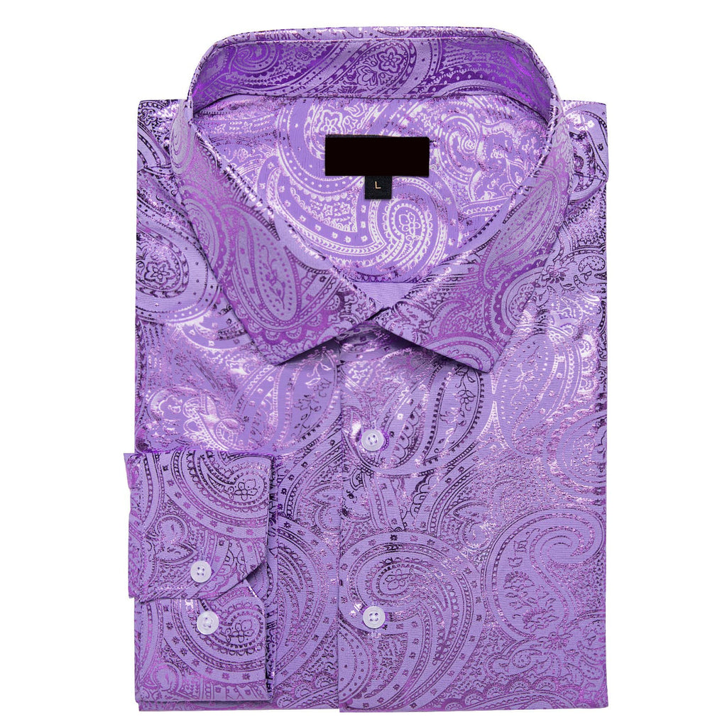 GentCrest Purple Paisley Shirt - Image 3