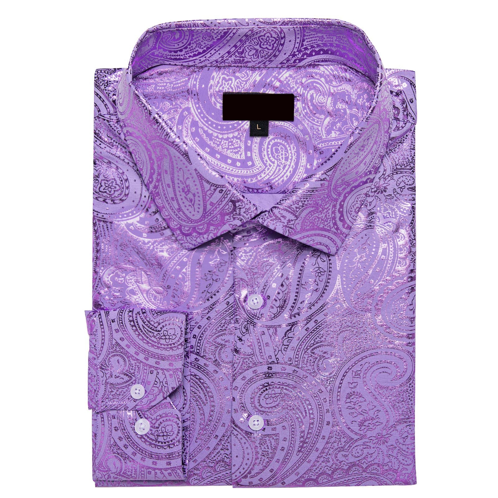 GentCrest Purple Paisley Shirt - Image 3