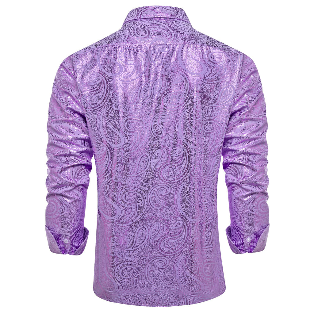 GentCrest Purple Paisley Shirt - Image 5