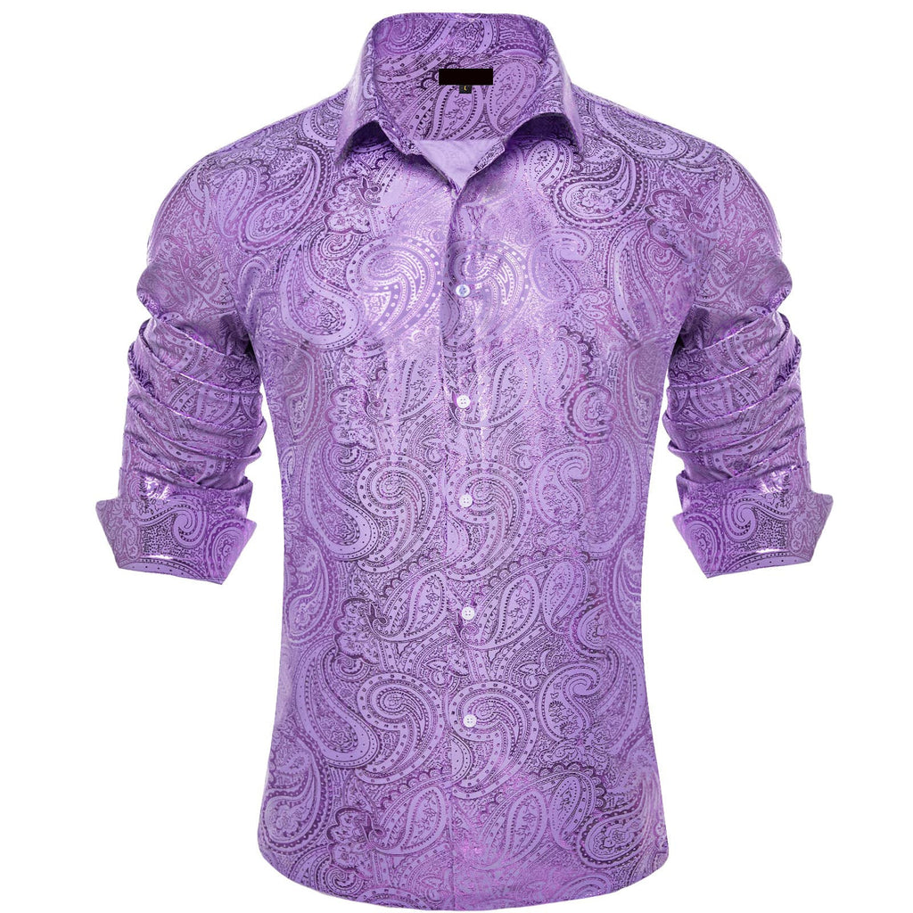 GentCrest Purple Paisley Shirt - Image 1